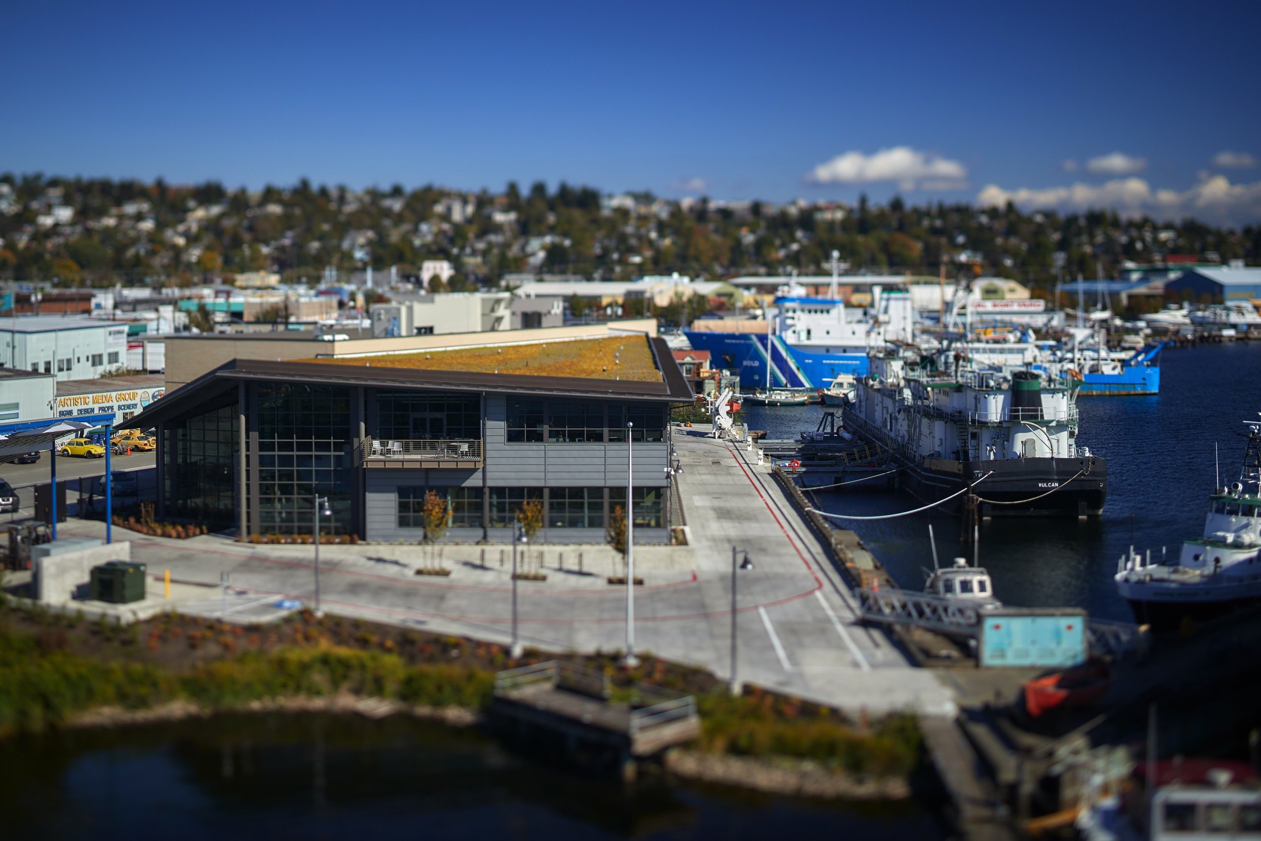 aerial of seattle maritime academy campus